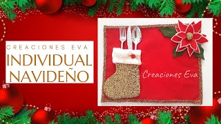 🌹🎄Cómo hacer individuales navideños MOLDES GRATIS [upl. by Oinimreh]