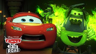 Ghost Cars Chase Lightning McQueen in Cars on the Road  Pixar Cars [upl. by Miah233]