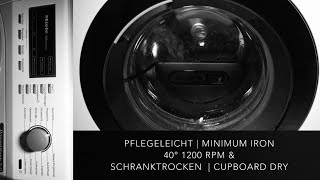 Miele WT1  WTF115 WCS Series 120  Pflegeleicht  Minimum Iron 40° amp Schranktrocken  Cupboard dry [upl. by Lacram]