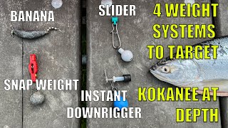 Weight Systems for Targeting Kokanee at Depth Without a Downrigger [upl. by Onaicul136]