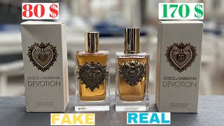 Fake vs Real Dolce amp Gabbana Devotion Perfume [upl. by Eilegna149]