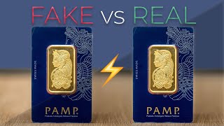 5 Ways to Spot a FAKE vs REAL Gold Bar PAMP Edition [upl. by Miarzim882]