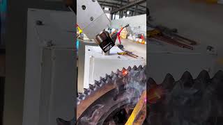 Laser hardening process for sprocket tooth groove Good tools and machinery make work easy [upl. by Llerehc]