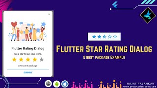 Flutter Star Rating  smooth star rating flutter amp rating dialog example  2 package [upl. by Blockus]