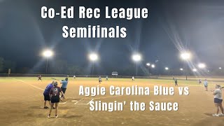 Aggie Blue vs Slingin the Sauce  CoEd Rec Slowpitch Softball at Gateway Park 102324 FULL GAME [upl. by Ylahtan160]