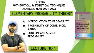 1 Fybcom maths sem 1 Elementary Probability Theory  Siraj Shaikh [upl. by Outlaw73]