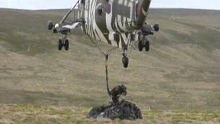 Ten Tors Seaking helicopter load lift [upl. by Danell269]