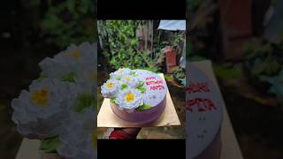 ঘরে বসে কেক বানালে রংটা বোঝাই যায় না simplecakedecoration howtomakcake cakedecorationtutorial [upl. by Nhguavaj]