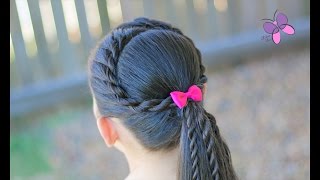 Twisted Ponytail  Easy Hairstyles  Hairstyles for Girls  Chikas Chic [upl. by Attiuqehs311]