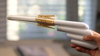 How To Make a Paper Rubber Band Gun [upl. by Dnilazor]