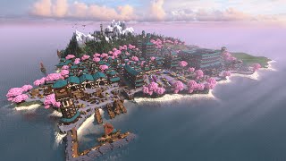 Japanese city  Minecraft 100 hours Building Timelapse  Download [upl. by Larkin208]