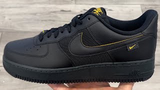 Nike Air Force 1 Low Black University Gold Shoes [upl. by Eelrahs384]