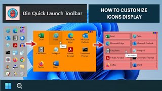 Din Quick Launch Toolbar Windows 11 24H2  How to Customize Icon Display [upl. by Josi]