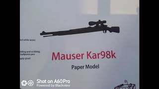 model kartonowy quotMauser Kar98kquot  Paper Model [upl. by Ahkeber219]