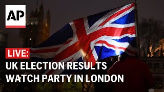 UK Election LIVE Voters hold election results watch party in London [upl. by Nosreve514]