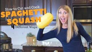 ROASTED SPAGHETTI SQUASH  how to roast spaghetti squash [upl. by Ikoek]