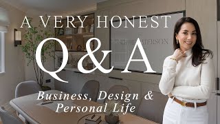 Q amp A  ANSWERING YOUR QUESTIONS ON DESIGN BUSINESS AND MY PERSONAL LIFE HONEST amp VULNERABLE [upl. by Amla]