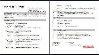 How to MakeWrite Resume for Freshers  Resume Kaise Banaye [upl. by Farrica70]