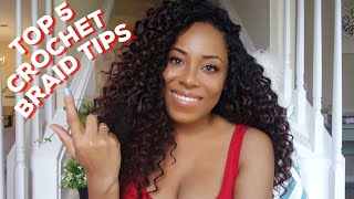 TOP 5 CROCHET BRAID TIPS BRAID PATTERN KNOTS PRODUCTS NIGHTTIME ROUTINE amp MORE LIA LAVON [upl. by Neva]