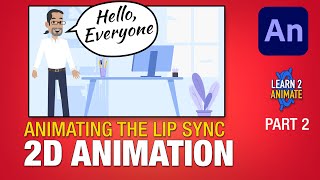 How to animate a Lip Sync animation in Adobe Animate CC Animating the Mouth to the Audio  Part 1 [upl. by Anirtep993]