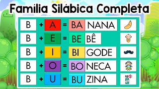 Família Silábica Completa  Sílabas e Palavras  Sílabas para crianças  Alfabeto Infantil [upl. by Magda282]