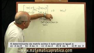 Teste Resolvido e Comentado  Matrizes Determinantes e Sistemas Lineares [upl. by Bicknell]