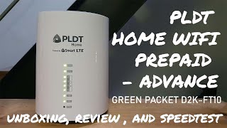 PLDT Home WiFi Prepaid  Advance CAT6 Green Packet D2K D2KFT10 Unboxing Speedtest and Review [upl. by Geof]