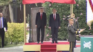 Cumhurbaşkanı Erdoğan KKTC’de resmi törenle karşılandı [upl. by Humberto12]