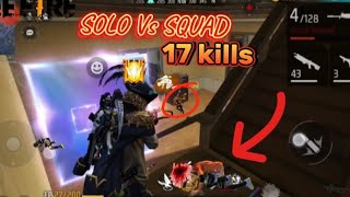 Solo vs squad 🤯17 kills Bhavya Bhai over power 🔥Gameplay GARENA  FREE FIRE [upl. by Nedarb502]