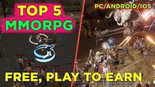 TOP 5 MMORPG FREE PLAY TO EARN  EARN 2K PER DAY  ANDROIDIOS AND PC TAGALOG [upl. by Atteniuq]