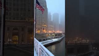 Chicago 🇺🇸❤️❄️ the dream city drive in snowstorm ❄️☁️⛄️🤍 do you love the magic of a snowfall ✨ [upl. by Schatz]