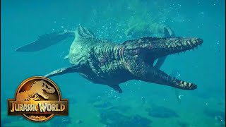 Mosasaurus VS Tylosaurus in Jurassic World Evolution 2 [upl. by Cychosz]