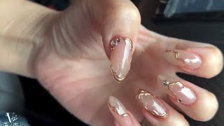 Mirror Chrome Nails and 3D Line Art Techniques for a Flawless Finish [upl. by Aylmer]