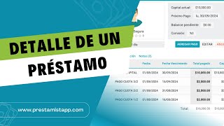 Detalles de un préstamo en prestamistapp [upl. by Purington]