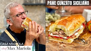 PANE CUNZATO SICILIANO Ricetta Strepitosa  Chef Max Mariola [upl. by Yellek310]