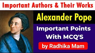 Important Authors And Their Works  Alexander Pope  TGT PGT English Preparation [upl. by Jaye]