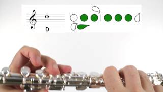 Beginner Flute Lesson 5  First Note D [upl. by Lagiba587]