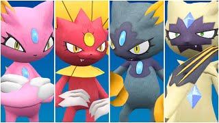 FULL SNEASEL EVOLUTION FORMS TEAM Shiny Sneasel Hisuian Weavile Sneasler Moveset Scarlet Violet [upl. by Ausoj]