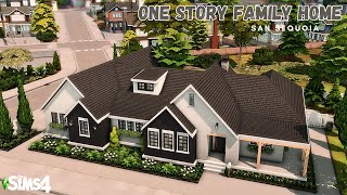 One Story Family Home in San Sequoia  NoCC  Stop Motion Build  The Sims 4 [upl. by Nirehtac]