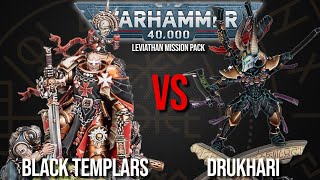 Black Templars Vs Drukhari  Warhammer 40k 10th Edition [upl. by Larcher176]