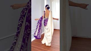 Saree with dupatta drape 🎀 stylingideas sareedraping sareestyling [upl. by Fransis103]