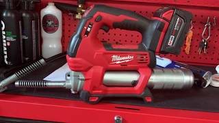 Milwaukee M18 Grease Gun Cartridge Change [upl. by Nahtanod170]