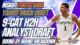 NBA Fantasy Basketball  OFFICIAL 1st YAHOO ANALYST MOCK DRAFT BREAKDOWN [upl. by Ahsenac]