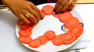 New Trending Salad Decoration in plate step by step Neelam ki recipes [upl. by Feinberg]