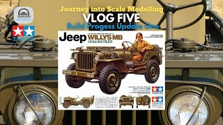 Journey into Scale Modeling VLOG Five Tamiya Willys Jeep 135 Update One vlog [upl. by Edlihtam]