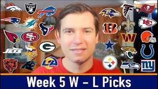 Building Momentum  NFL Week 5 WinLoss Picks [upl. by Naaitsirhc995]