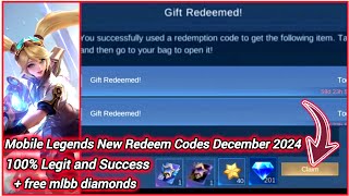 2 Mobile Legends Redeem codes December 8 2024 100 Legit and Success  Mlbb Diamonds for free mro [upl. by Elleyoj137]