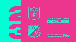 América vs Millonarios goles  Liga Femenina BetPlay Dimayor 2024  Cuadrangulares  Fecha 6 [upl. by Britteny]