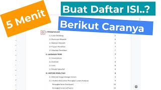 GOOGLE DOCS  Cara Membuat daftar isi secara OTOMATIS  PAKAI SUBTITLE [upl. by Pirbhai214]