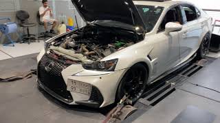 Lexus IS350 TwinTurbo Dyno Tuning making 771hp  crank  653 whp  640 torque [upl. by Blount]